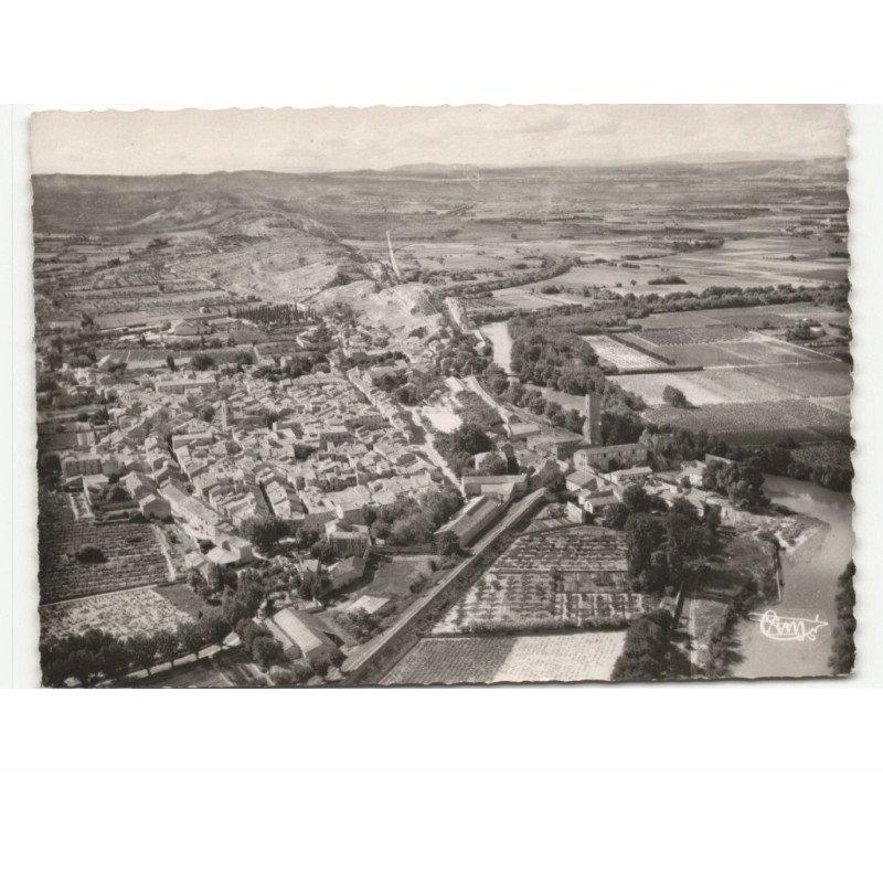 ROQUEMAURE: vue générale vue aérienne 10x15 - très bon état