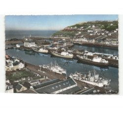 FECAMP: le bassin berigny et côte de la vierge vue aérienne 10x15 - très bon état