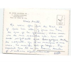 GRAND-COURONNE: place de l'hôtel de ville vue aérienne 10x15 - très bon état