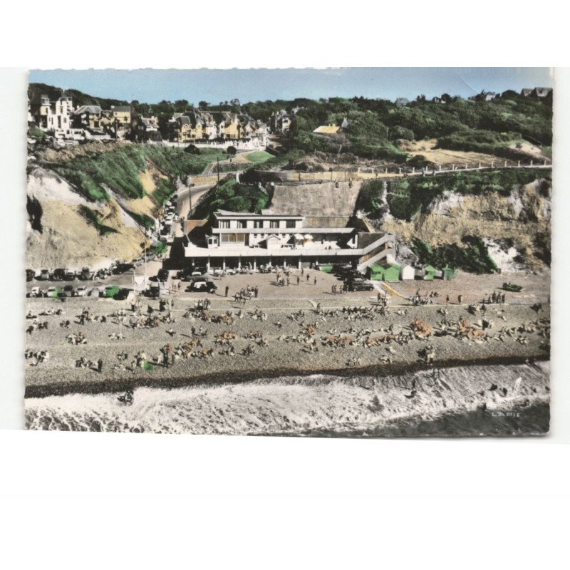 MESNIL-VAL: la plage, le casino vue aérienne 10x15 - très bon état