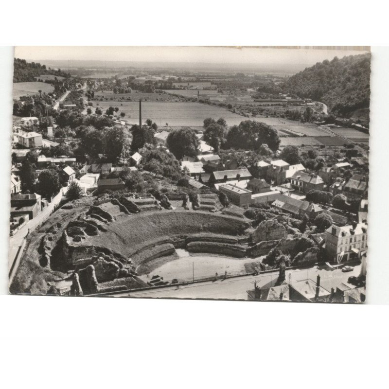 LILLEBONNE: le théâtre romain IIIe et IVe siècles vue aérienne 10x15 - très bon état