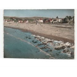 POURVILLE-sur-MER: la plage vue aérienne 10x15 - très bon état