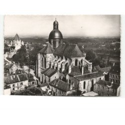 PROVINS: l'église saint-quiriace et de la tour de césar vue aérienne 10x15 - très bon état