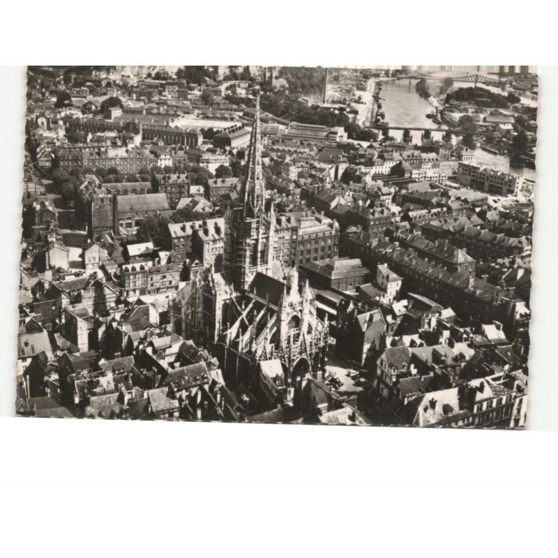 ROUEN: l'église saint-maclou vue aérienne 10x15 - très bon état