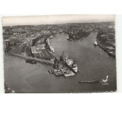 ROUEN: le port vue aérienne 10x15 - très bon état