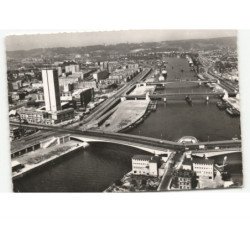 ROUEN: les ponts la tour des archives et vue sur la rive gauche vue aérienne 10x15 - état