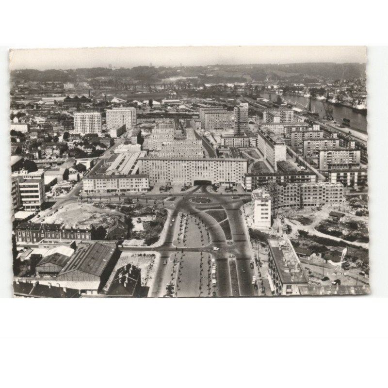 ROUEN: rive gauche, le quartier cavelier de la salle vue aérienne 10x15 - très bon état