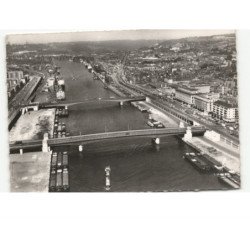 ROUEN: les ponts les quais le port vue aérienne 10x15 - très bon état