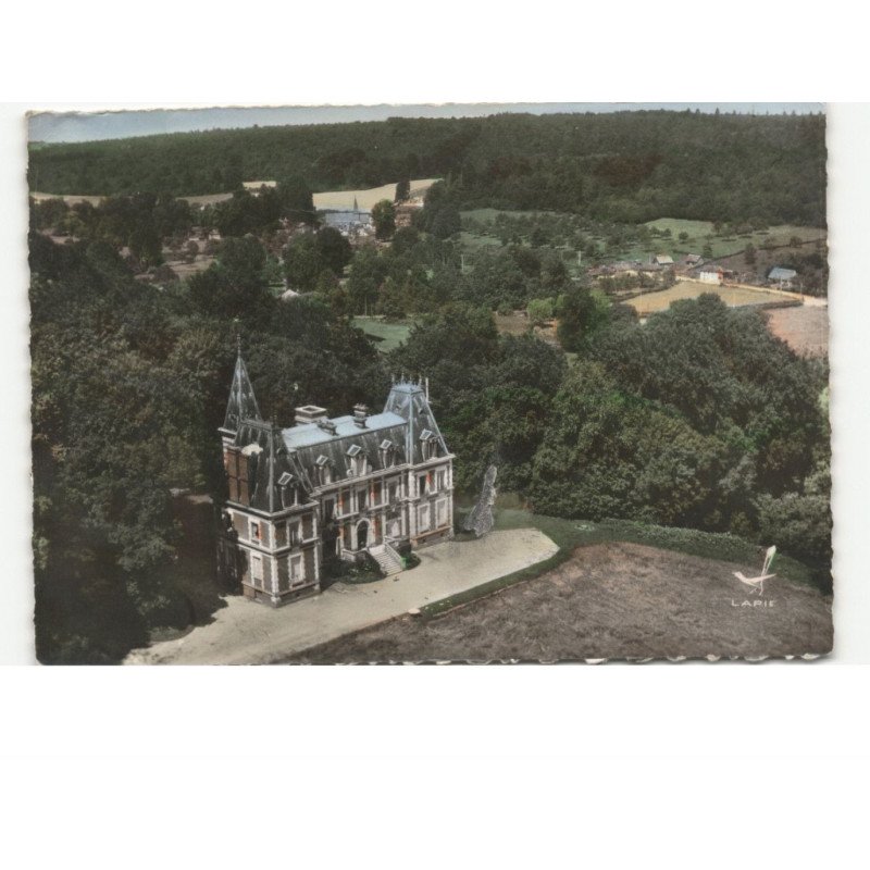 SAINT-DENIS LE THIBOULT: le château vue aérienne 10x15 - très bon état
