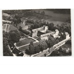 SAINT-WANDRILLE: l'abbaye, vue d'ensemble vue aérienne 10x15 - très bon état