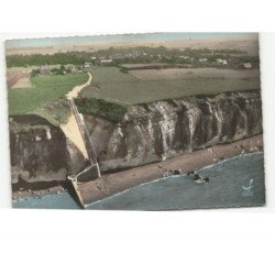 SOTTEVILLE-sur-MER: la falaise la descente à la plage vue aérienne 10x15 - très bon état