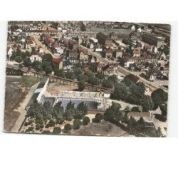 SOTTEVILLE-les-ROUEN: la piscine et le boulevard du 14 juillet vue aérienne 10x15 - très bon état