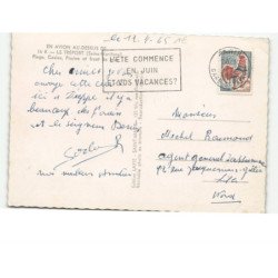 LE TREPORT: plage casino piscine et front de mer vue aérienne 10x15 - état