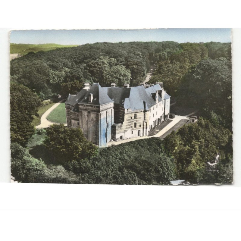 VALMONT: le château fort XIe siècle vue aérienne 10x15 - très bon état