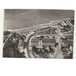 VEULES-les-ROSES: le grand hôtel des bains et la plage vue aérienne 10x15 - très bon état