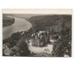VILLEQUIER: château de la guerche et la vallée de la seine vue aérienne 10x15 - très bon état