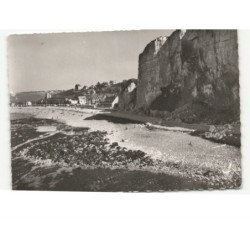 VEULETTES-sur-MER: falaise du catelier, le casino, la plage vue aérienne 10x15 - très bon état