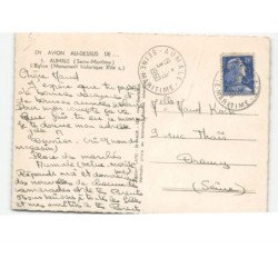 AUMALE: l'église (monument historique XVe siècle) vue aérienne 10x15 - très bon état
