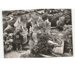 LASSAY: château de lassay, vue sur la barbacane vue aérienne 10x15 - très bon état