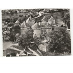LASSAY: château de lassay XIe et XVe, porte sur la barbacane vue aérienne 10x15 - très bon état