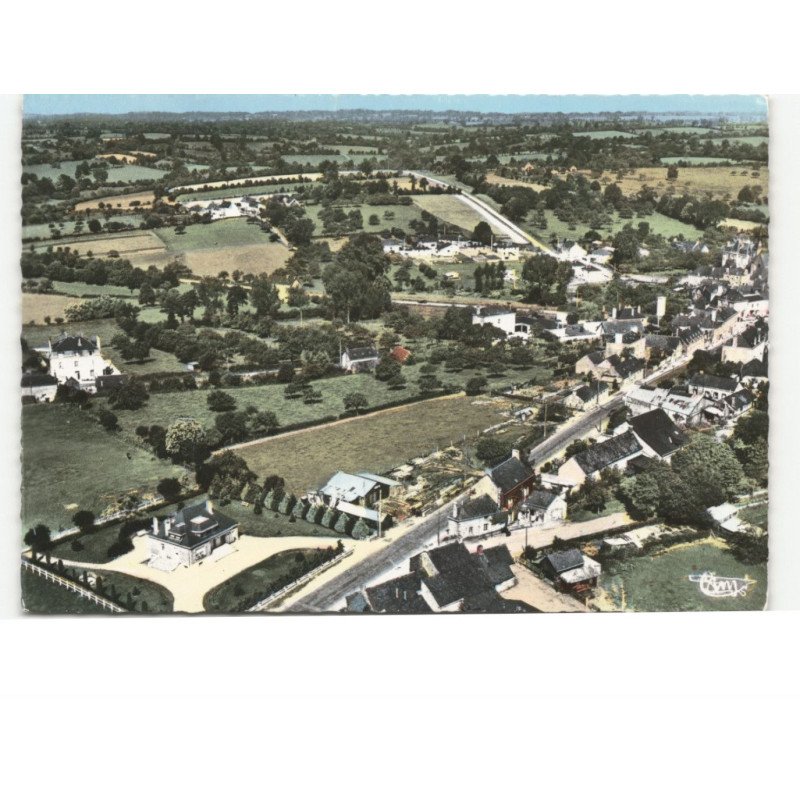 LE BOURGNEUF-la-FORET: route de laval vue aérienne 10x15 - très bon état