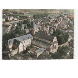 CHATEAU-GONTIER: l'église saint-jean vue aérienne 10x15 - très bon état