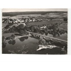 BRAS-sur-MEUSE: vue générale et le pont sur la meuse vue aérienne 10x15 - très bon état