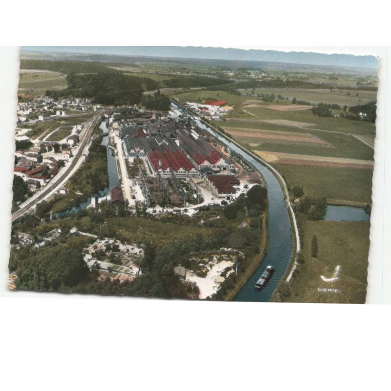 COMMERCY: vue générale des forges vue aérienne 10x15 - très bon état