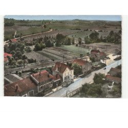 DOMBASLE-en-ARGONNE: l'hôtel de la paix R.N. 3 vue aérienne 10x15 - très bon état