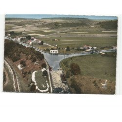 DEMANGE-AUX-EAUX: canal de la marne au rhin, la patte d'oie vue aérienne 10x15 - très bon état