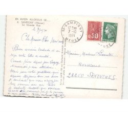 SAMPIGNY: la grande rue vue aérienne 10x15 - très bon état