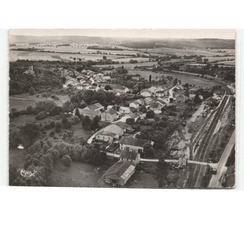 AUBREVILLE: vue générale vue aérienne 10x15 - très bon état