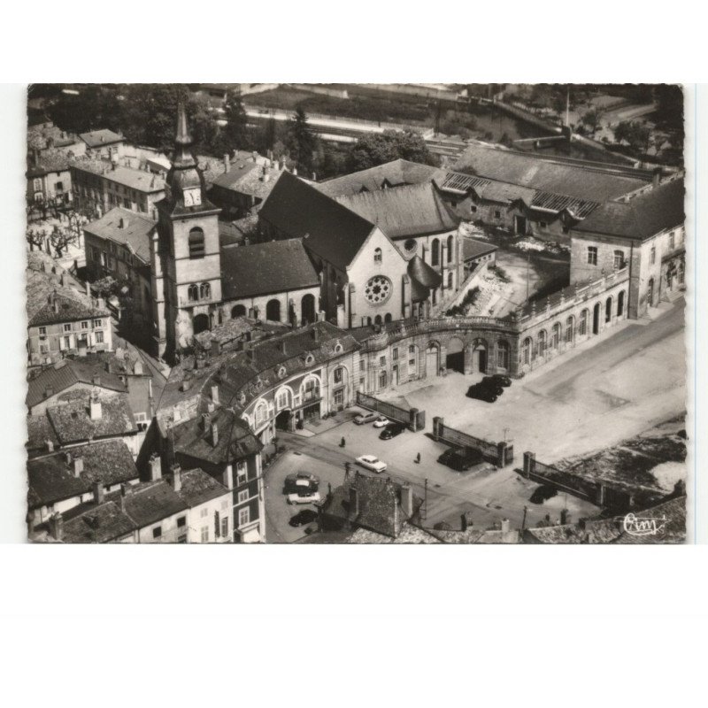 COMMERCY: place de fer à cheval vue aérienne 10x15 - très bon état