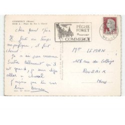 COMMERCY: place de fer à cheval vue aérienne 10x15 - très bon état