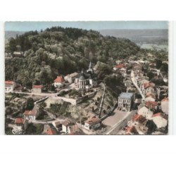 CLERMONT-sur-ARGONNE: église place de l'hôtel de ville vue aérienne 10x15 - très bon état