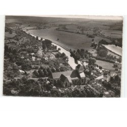DUN-sur-MEUSE: la meuse et le lac vert vue aérienne 10x15 - état