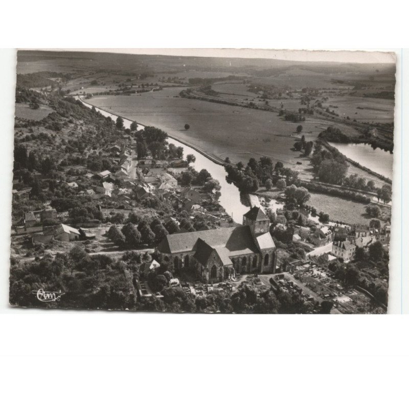 DUN-sur-MEUSE: la meuse et le lac vert vue aérienne 10x15 - état