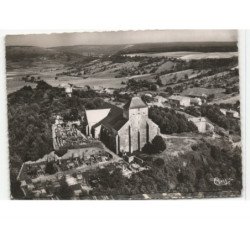 DUN-sur-MEUSE: vue générale, l'église et le cimetière vue aérienne 10x15 - état
