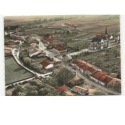 DUGNY-sur-MEUSE: vue générale, l'église vue aérienne 10x15 - très bon état