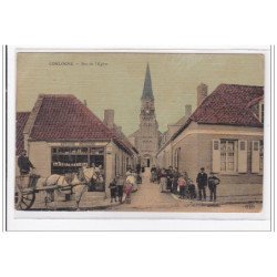 COULOGNE : rue de l'eglise (toillée) - etat