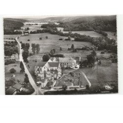 LACHALADE: l'abbaye XIIIe siècle vue aérienne 10x15 - très bon état