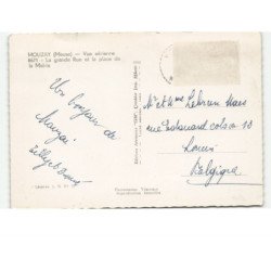 MOUZAY: la grande rue et la place du la mairie vue aérienne 10x15 - très bon état