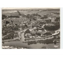 STENAY: vue générale en 1er plan, le canal et le port vue aérienne 10x15 - très bon état