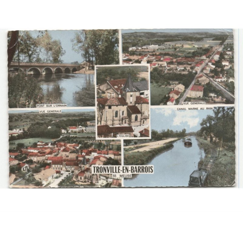 TRONVILLE-en-BARROIS: 5 vues vue aérienne 10x15 - état