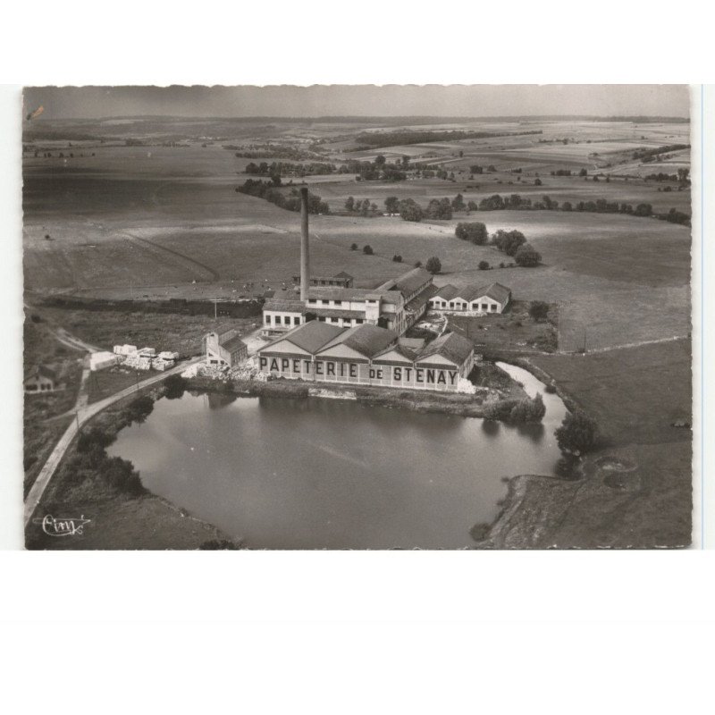 STENAY: la papeterie vue aérienne 10x15 - très bon état