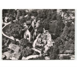 VAUCOULEURS: chapelle castrale, porte de france et les fouilles du château vue aérienne 10x15 - très bon état