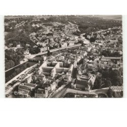 VERDUN: la rue mazel le canal, la porte chaussée, le collège vue aérienne 10x15 - très bon état