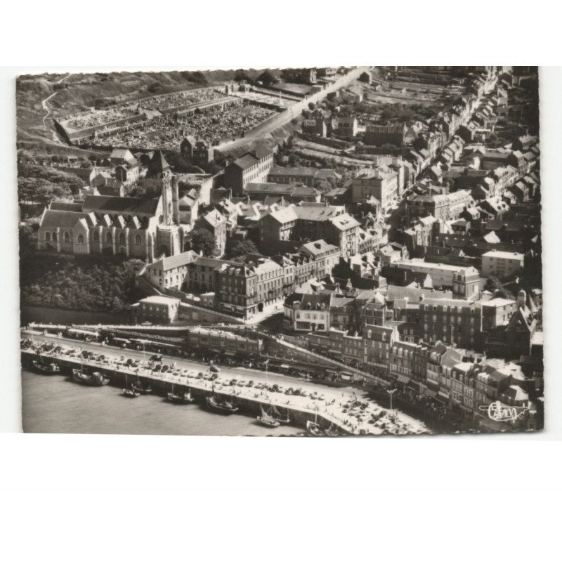 LE TREPORT: les bassins et le quai françois 1er vue aérienne 10x15 - très bon état