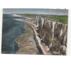 LE TREPORT: vue générale des falaises de mers et du tréport vue aérienne 10x15 - très bon état