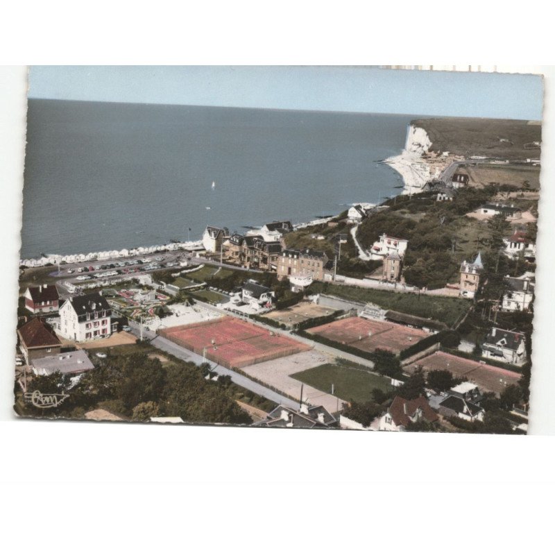 VEULETTES-sur-MER: les tennis, l'hôtel des bains vue aérienne 10x15 - très bon état